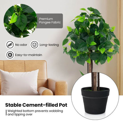 Artificial Hydrangea Tree Fake Potted Silk Tree with Realistic Hydrangea Leaves