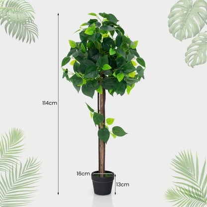Artificial Hydrangea Tree Fake Potted Silk Tree with Realistic Hydrangea Leaves
