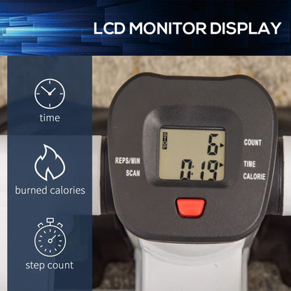 جهاز ستيبر صغير محمول من هومكوم مزود بشاشة LCD لممارسة التمارين الرياضية في المنزل أو المكتب، باللون الأسود