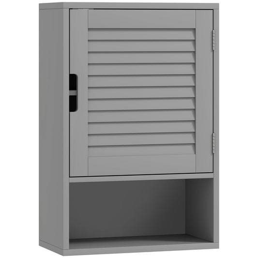 HOMCOM Bathroom Cabinet, Wall Mounted Storage Cabinet with Adjustable Shelves, 40 x 20 x 60 cm, Grey