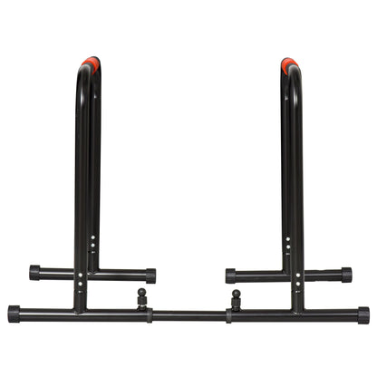 HOMCOM Multifunctional Dip Stand Station for Home Gym Fitness Equipment with Safety Connector for Tricep Dips