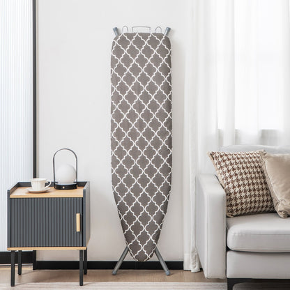154 x 36cm Folding Ironing Board with Extra Cotton Cover-Grey