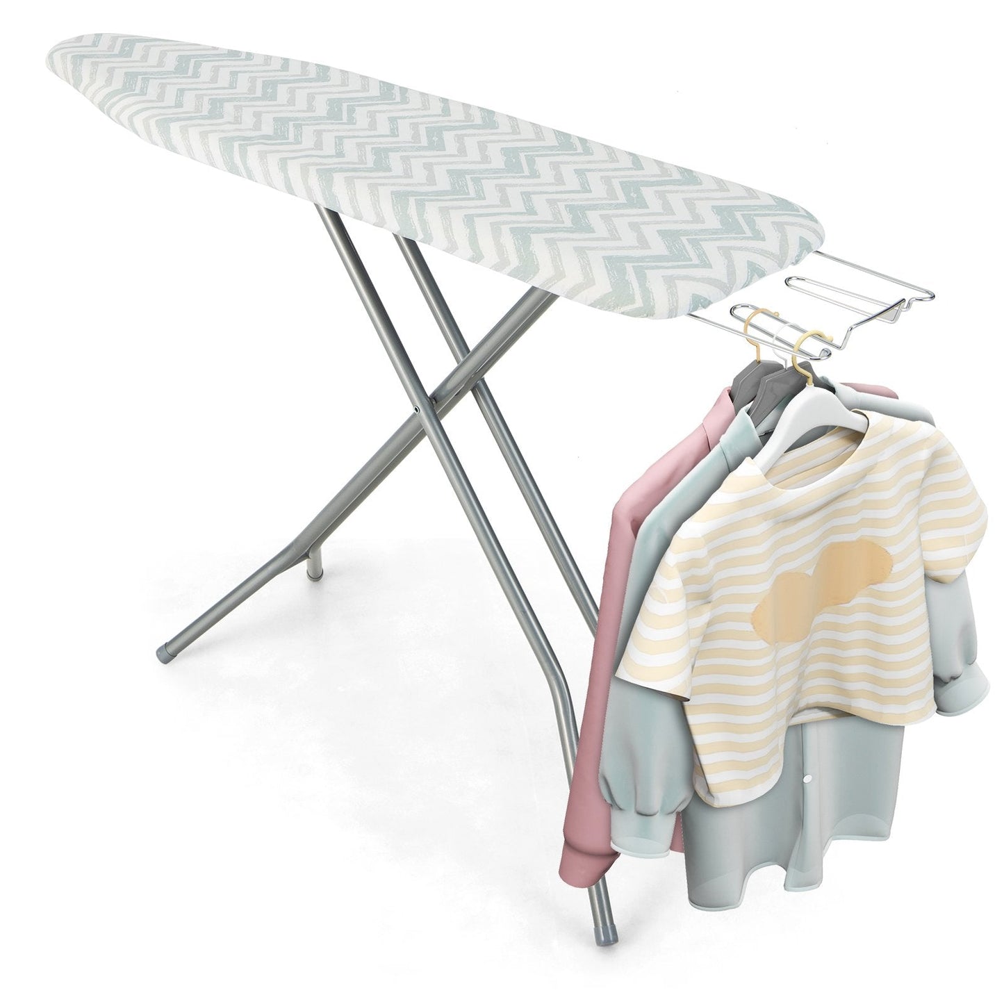 154 x 36cm Folding Ironing Board with Extra Cotton Cover-White