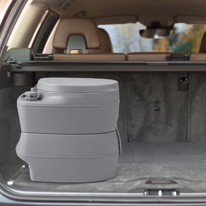 Portable Toilet with 20 L Detachable Waste Tank-Dark Grey