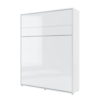 BC-12 Vertical Wall Bed Concept 160cm With Storage Cabinets and LED