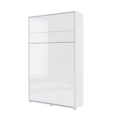 BC-02 Vertical Wall Bed Concept 120cm With Storage Cabinets and LED