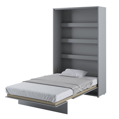 BC-02 Vertical Wall Bed Concept 120cm With Storage Cabinets and LED