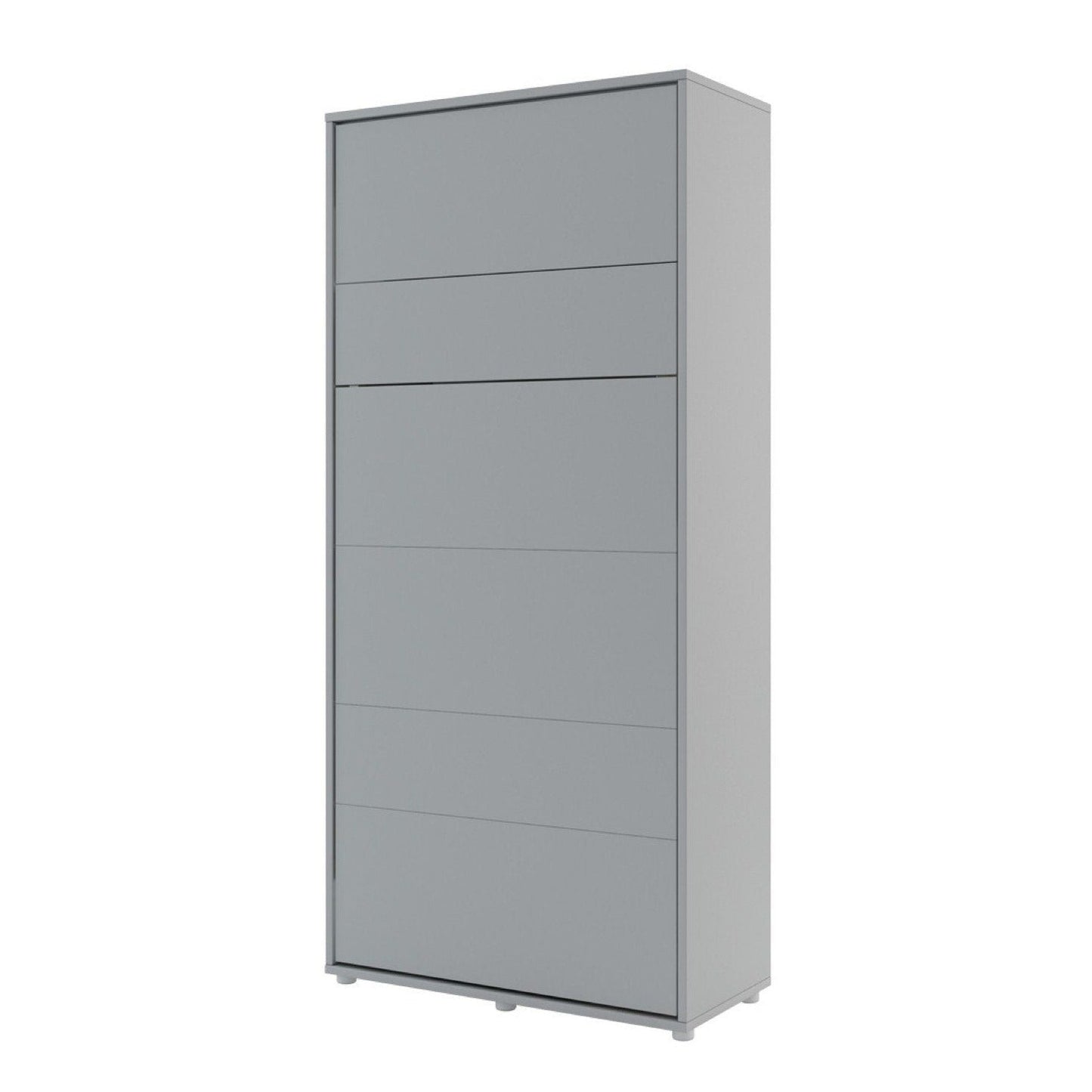 BC-03 Vertical Wall Bed Concept 90cm With Storage Cabinets and LED