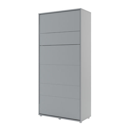 BC-03 Vertical Wall Bed Concept 90cm With Storage Cabinets and LED