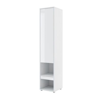 BC-01 Vertical Wall Bed Concept 140cm With Storage Cabinets and LED