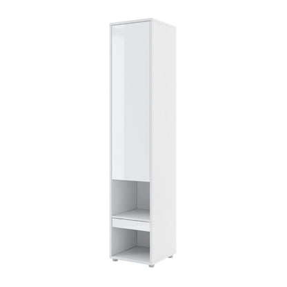 BC-02 Vertical Wall Bed Concept 120cm With Storage Cabinets and LED