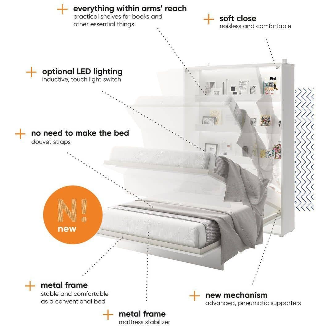 BC-01 Vertical Wall Bed Concept 140cm