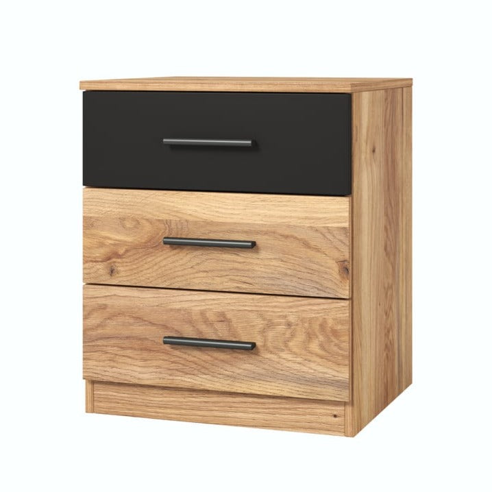 Beta Bedside Cabinet 46cm [Oak Mauvella]