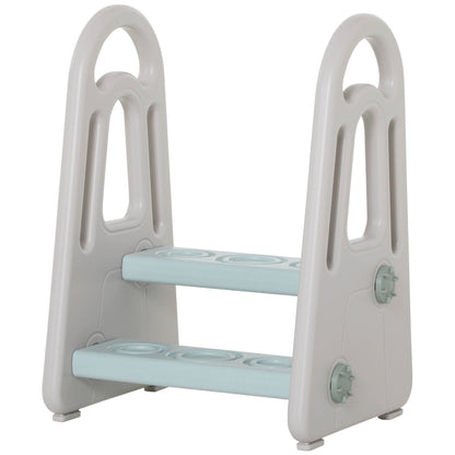 Two Step Stool for Kids Toddlers Ladder or Toilet Potty Training Bathroom Sink Bedroom Kitchen Helper with Non-slip Handle and Feet Pad