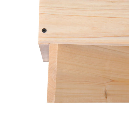 HOMCOM 24 Bottles Wine Rack, Solid Wood Wine Holder Stand, Natural Wood Finish