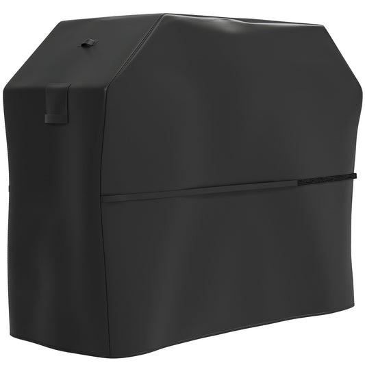 Pokrowiec Outsunny BBQ na prostokątny grill gazowy, 600D UPF30+ Oxford Fabric Barbecue Cover zapewniający wodoodporną ochronę i odporność na rozdarcia, z wiatroszczelnymi zapięciami na rzepy, otwory wentylacyjne, 147 x 61 x 122 cm, czarny