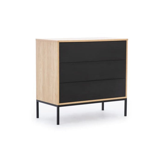 Black Loft Chest Of Drawers 90cm