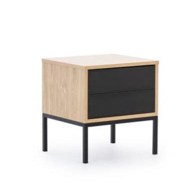 Black Loft Bedside Table 45cm