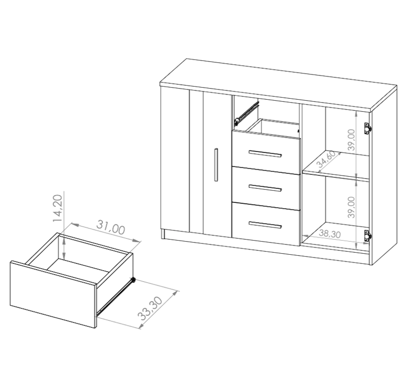 Bono Chest Of Drawers 120cm