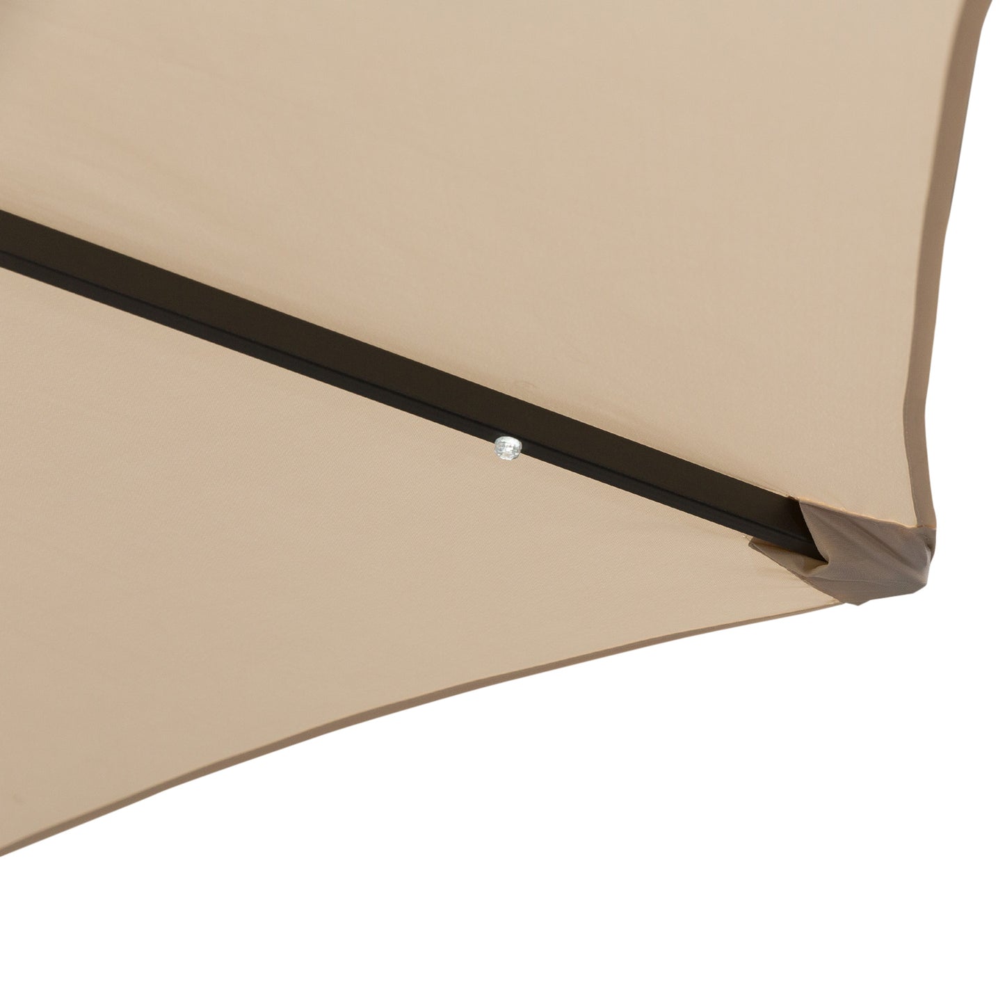 Outsunny 2,7m Parasol ogrodowy z korbką i 24 diodami LED (kremowy)