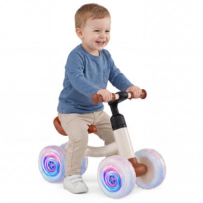 Baby Balance Bike No Pedal Toddler Balance Bike with Adjustable Handlebar and Seat-white