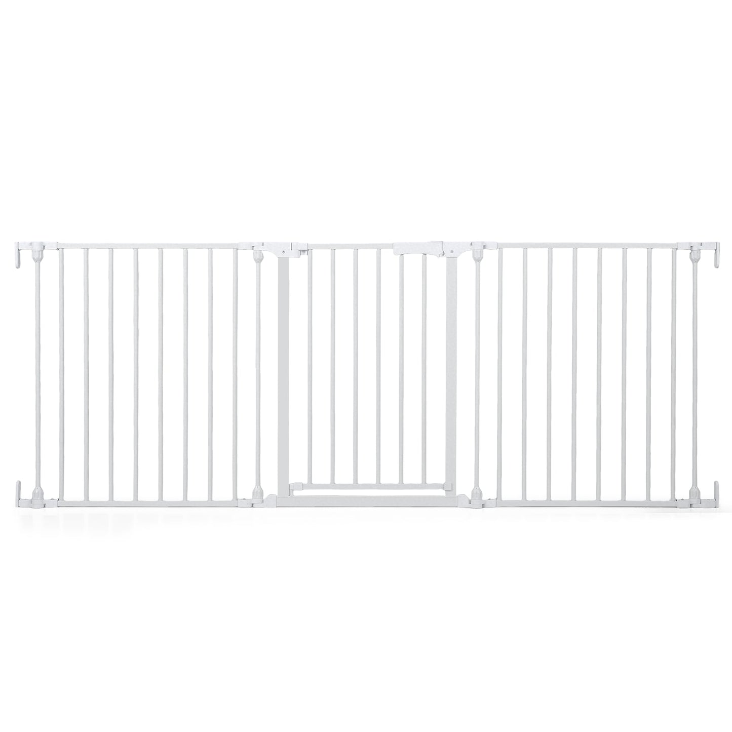 Baby Gate for Stairs Doorways 3-Panel Hardware-Mounted Safety Pet Gate-White
