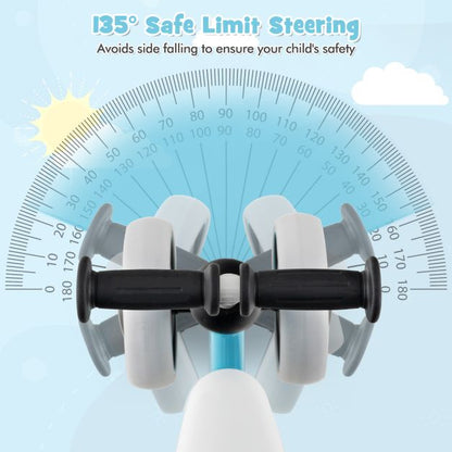 No Pedal Baby 4 Wheels Balance Bike with Non-slip Handlerbar-Blue