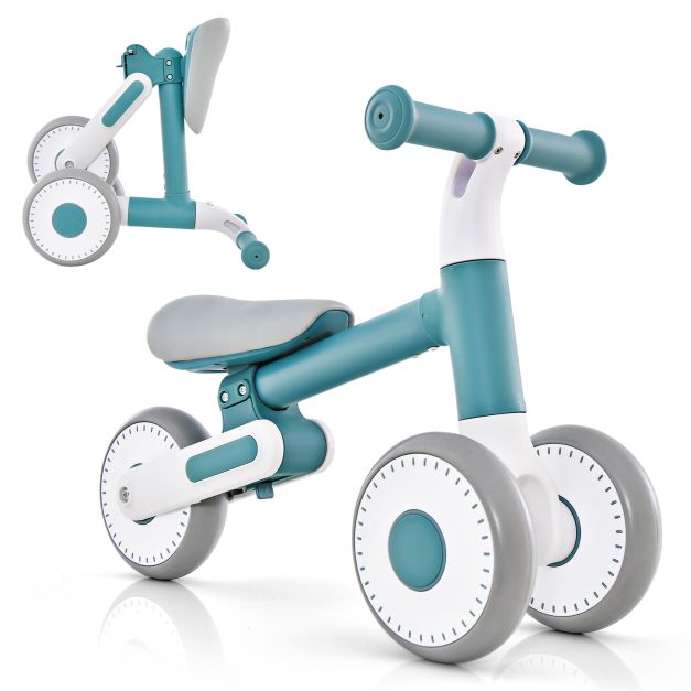 Baby Balance Bike Toddler Walker Training Bicycle with Adjustable Seat-Blue