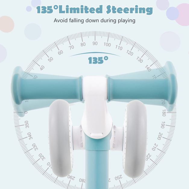 Baby Balance Bike Toddler Walker Training Bicycle with Adjustable Seat-Blue