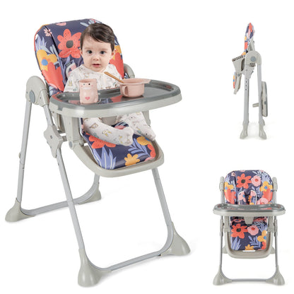 Baby Highchair with Removable Tray for 6-36 Months-Multicolor