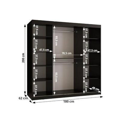 Bahrain II Sliding Door Wardrobe 180cm