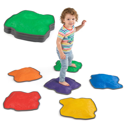 Balance Stepping Stones 6 Pieces Non-Slip Design for Ages 3+ Kids