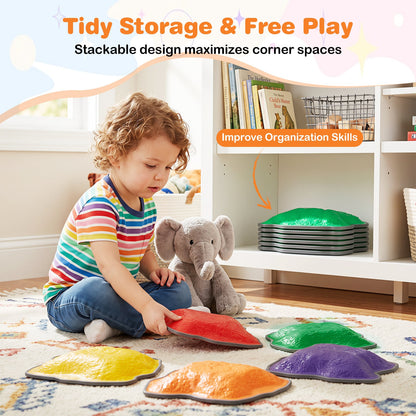 Balance Stepping Stones 6 Pieces Non-Slip Design for Ages 3+ Kids