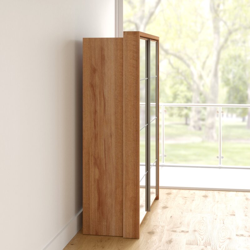 Barse 2 Door Mirrored Sliding Wardrobe 180cm - Oak, White, Grey
