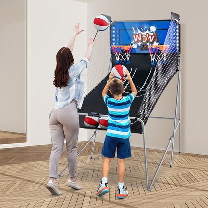 Basketball Arcade Game Indoor for 2 Players-Blue