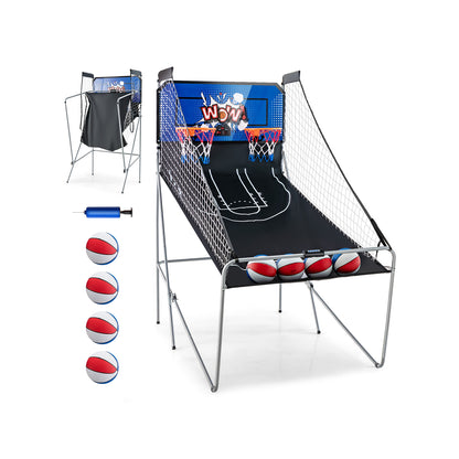 Basketball Arcade Game Indoor for 2 Players-Blue