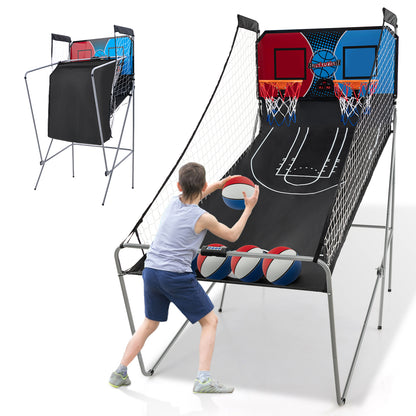 Basketball Arcade Game Indoor for 2 Players-Blue and Red