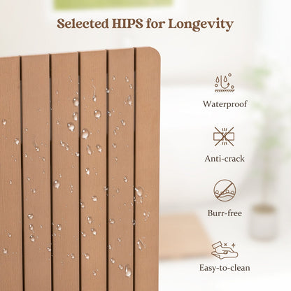 60 x 48 cm Bath Mat for Shower with Non Slip Foot Pads-Brown