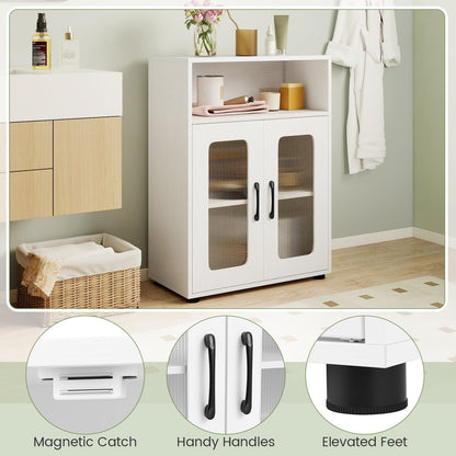 Bathroom Cabinet Set with 150 cm Tall Cabinet and 83 cm Floor Cabinet-White