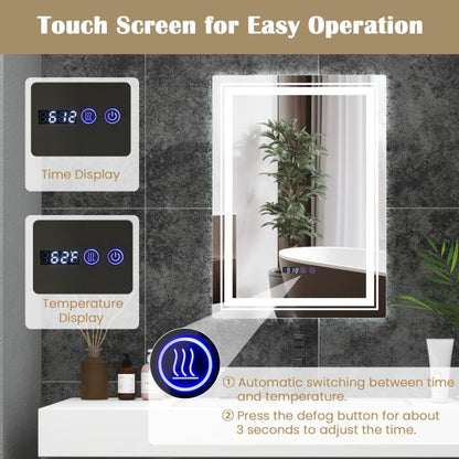 Anti-Fog Bathroom Led Vanity Mirror with 3 Colors 3000-6500K