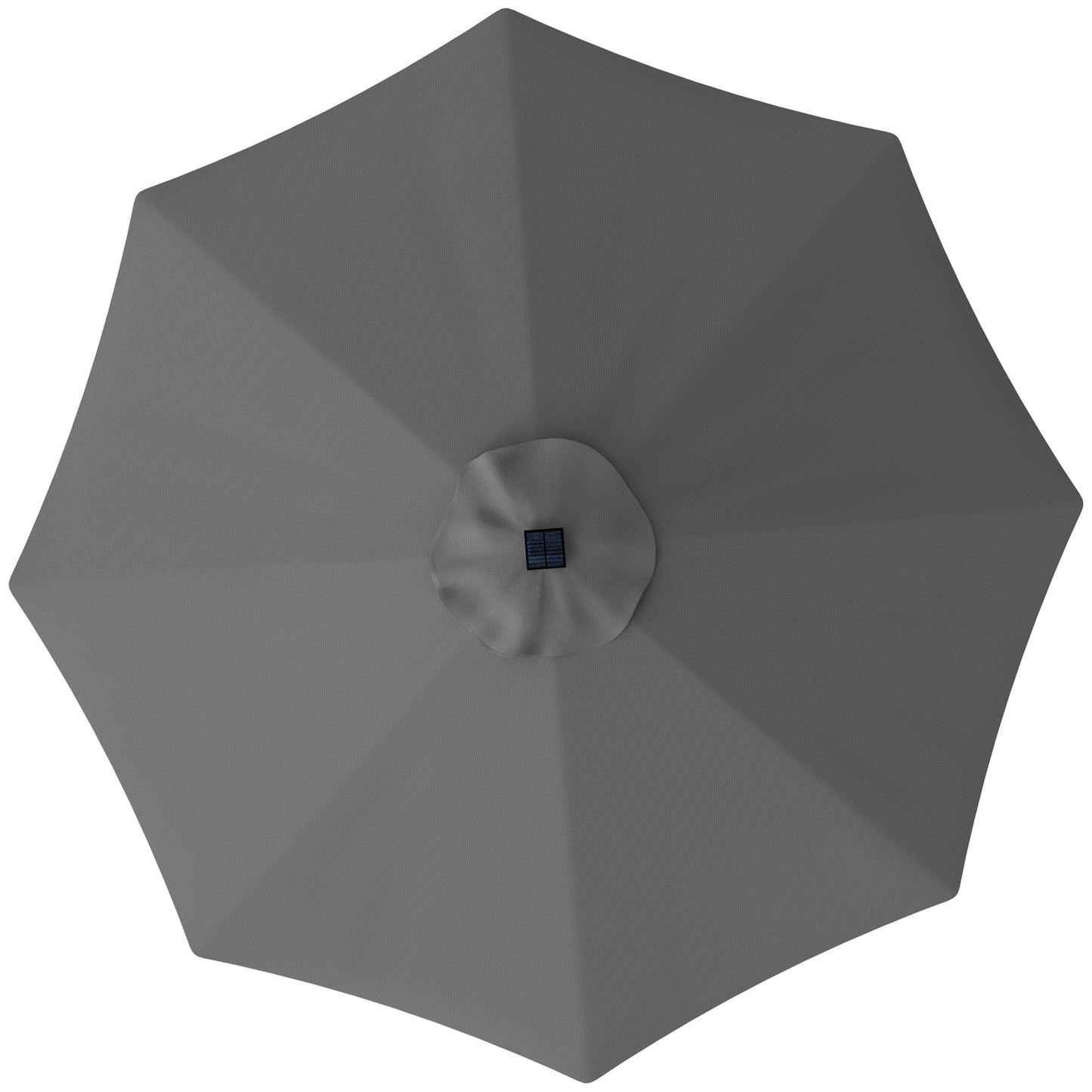 Outsunny 3 m wymienny daszek parasola z górnym otworem wentylacyjnym, UPF 50+ wymienny daszek parasola ogrodowego, 8 żeberkowy pokrowiec parasola wymienny pasuje do różnych ram, szary