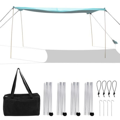 Beach Canopy Shields 300 x 300 cm Beach Tent Sun Shelter Fit 6-8 People-Green