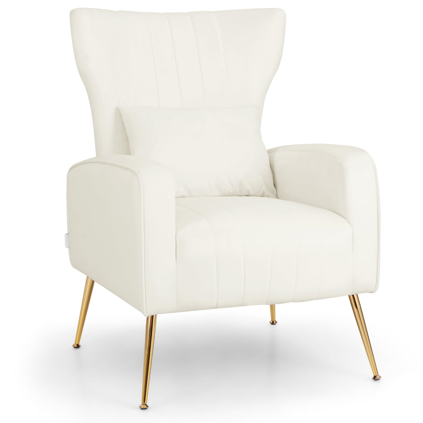 Bedroom Lounge Set with Velvet Accent Chair and Record Player Stand