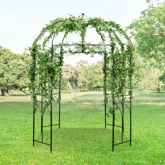 212CM Wide x 258CM High Birdcage Shape Garden Arbor for Climbing Plants-Bronze