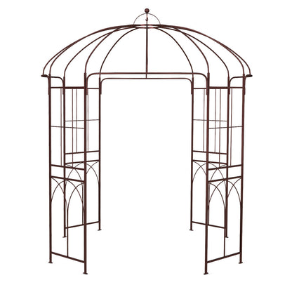 212CM Wide x 258CM High Birdcage Shape Garden Arbor for Climbing Plants-Bronze