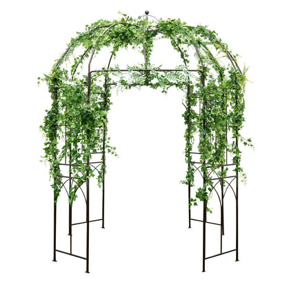 212CM Wide x 258CM High Birdcage Shape Garden Arbor for Climbing Plants-Bronze