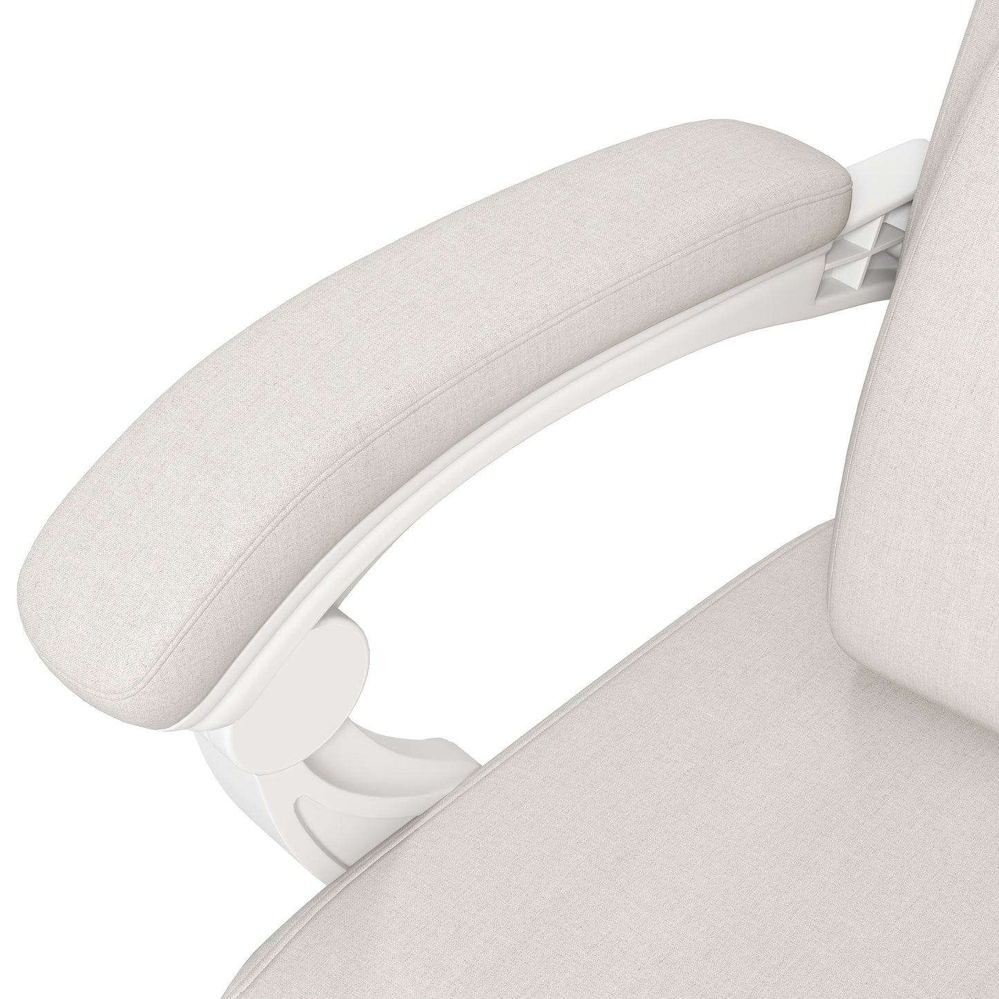 Vinsetto Linen-Look Office Chair, with 160¡ Reclining Back and Footrest - White