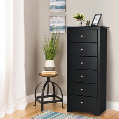 6-Drawer Freestanding Dresser Cabinet-Black