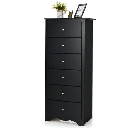6-Drawer Freestanding Dresser Cabinet-Black
