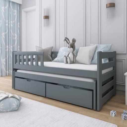 Wooden Double Bed Bolko With Trundle